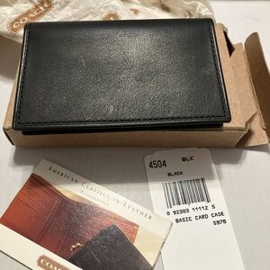 Coach Vintage Basic Card Case Black Leather 4504